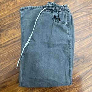 Casual Charcoal Straight Leg Jeans for Women